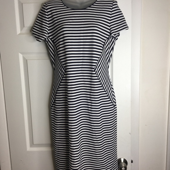 Hugo Boss Dresses & Skirts - Hugo Boss Navy and white striped dress